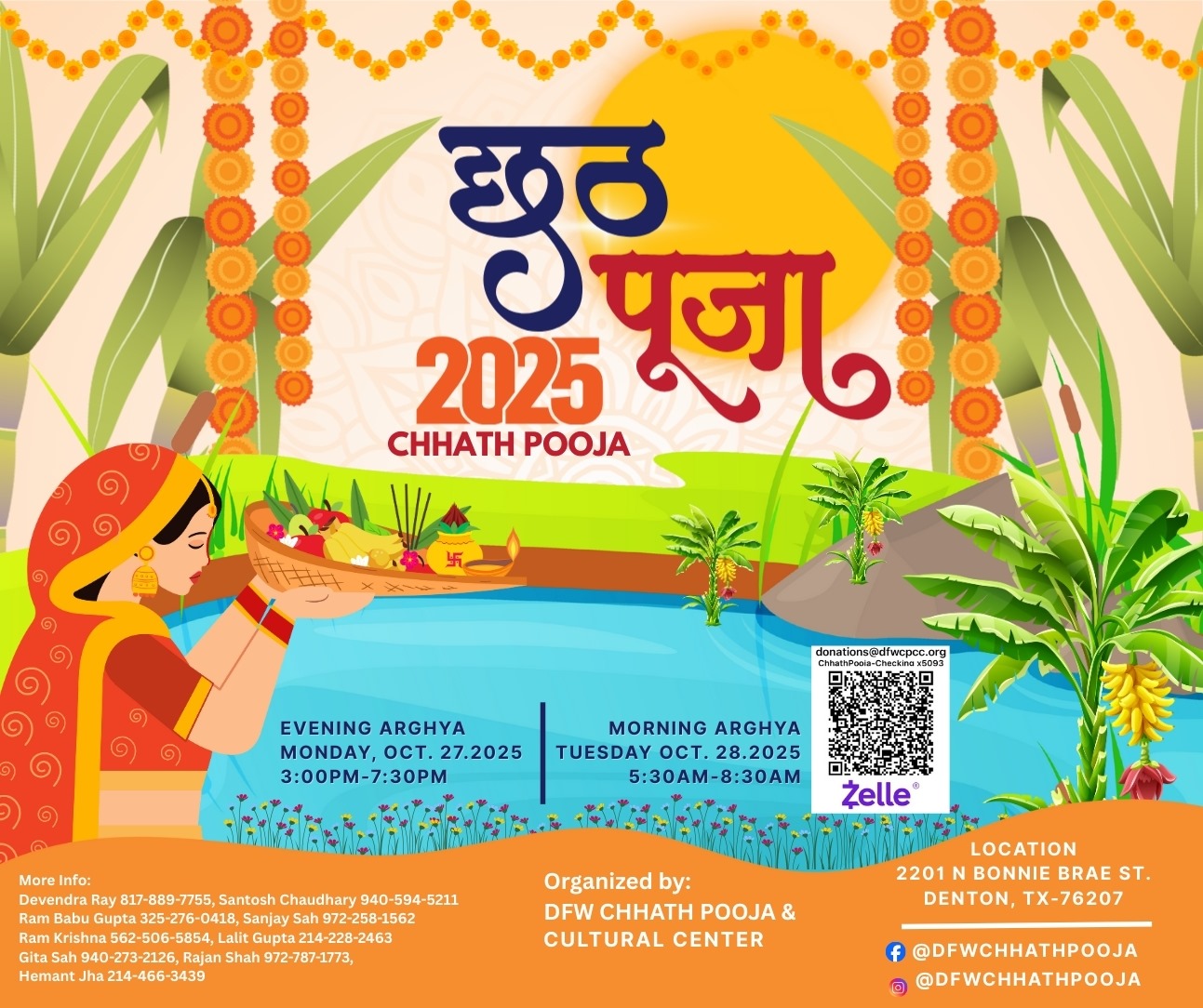 Chhath Puja 2025 Event Flyer