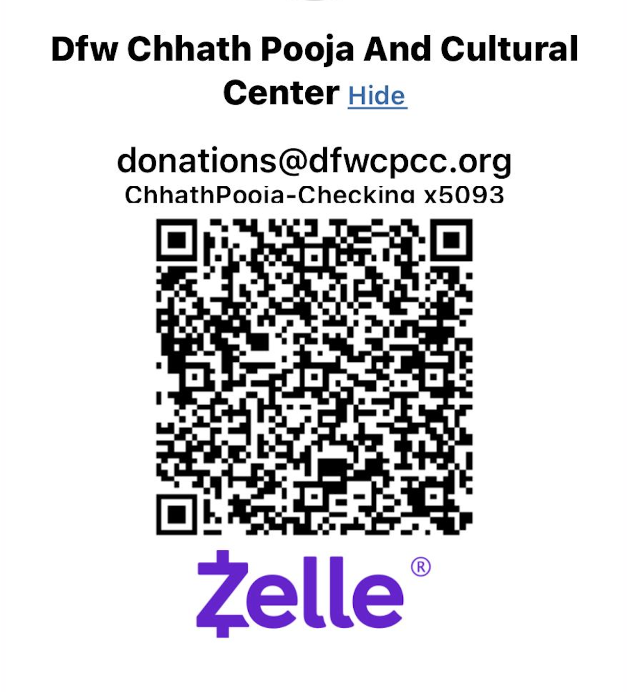 Zelle QR Code